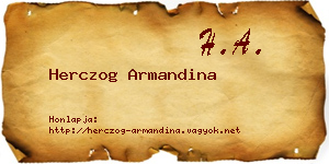 Herczog Armandina névjegykártya